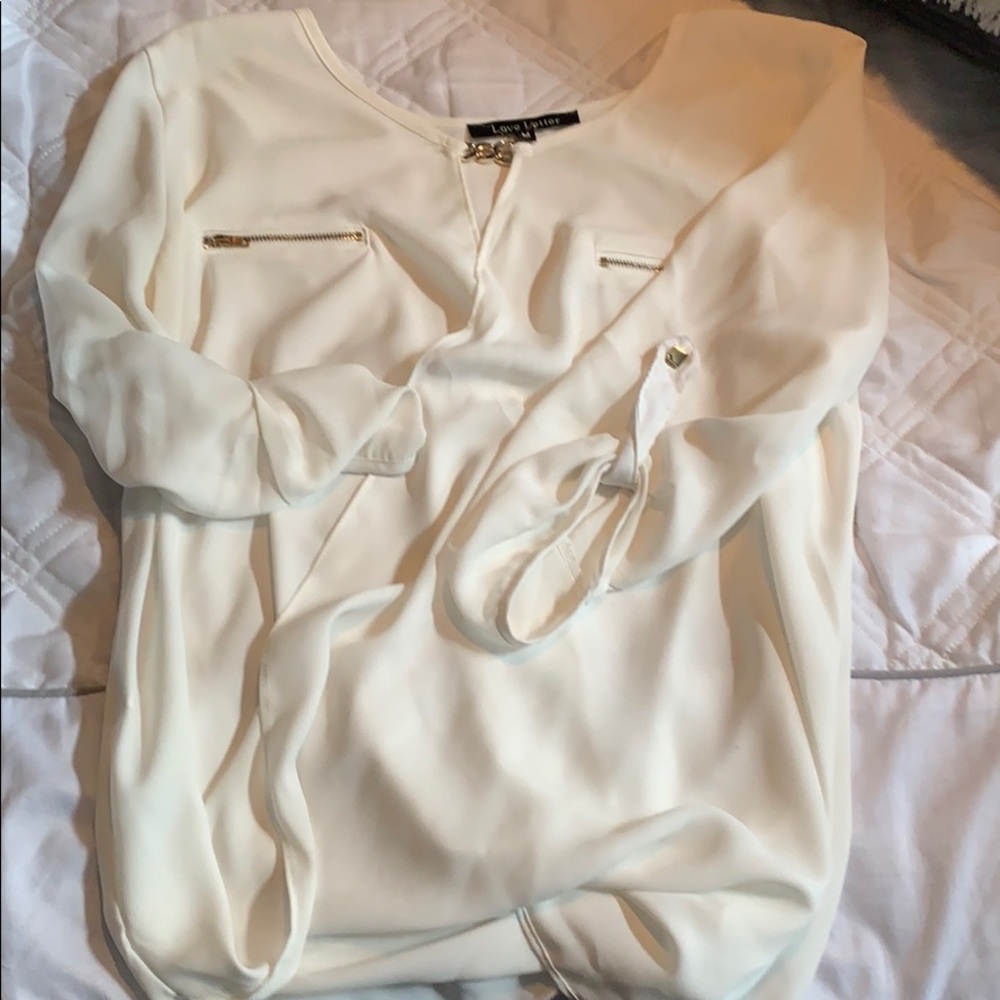 white blouse w zippers
